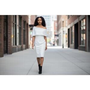 Women's One Shoulder White Dress